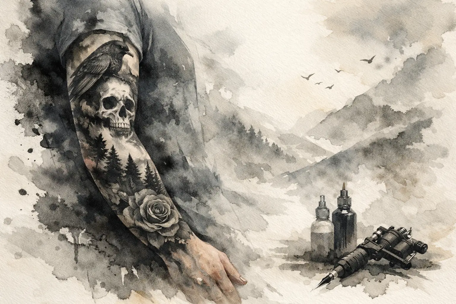 Black Grey Sleeve Tattoo richtig planen