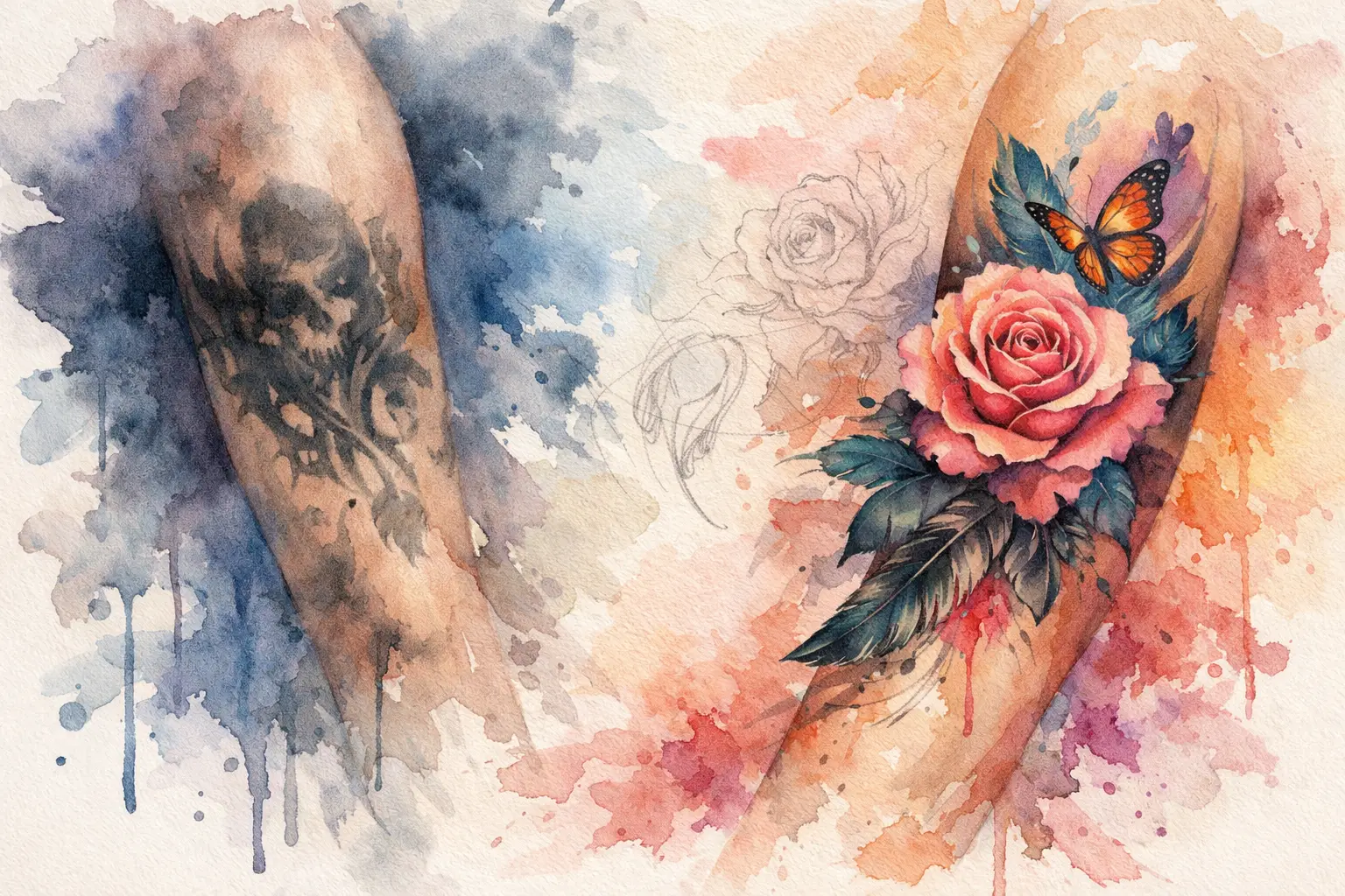 Cover up Tattoo vorher nachher richtig planen