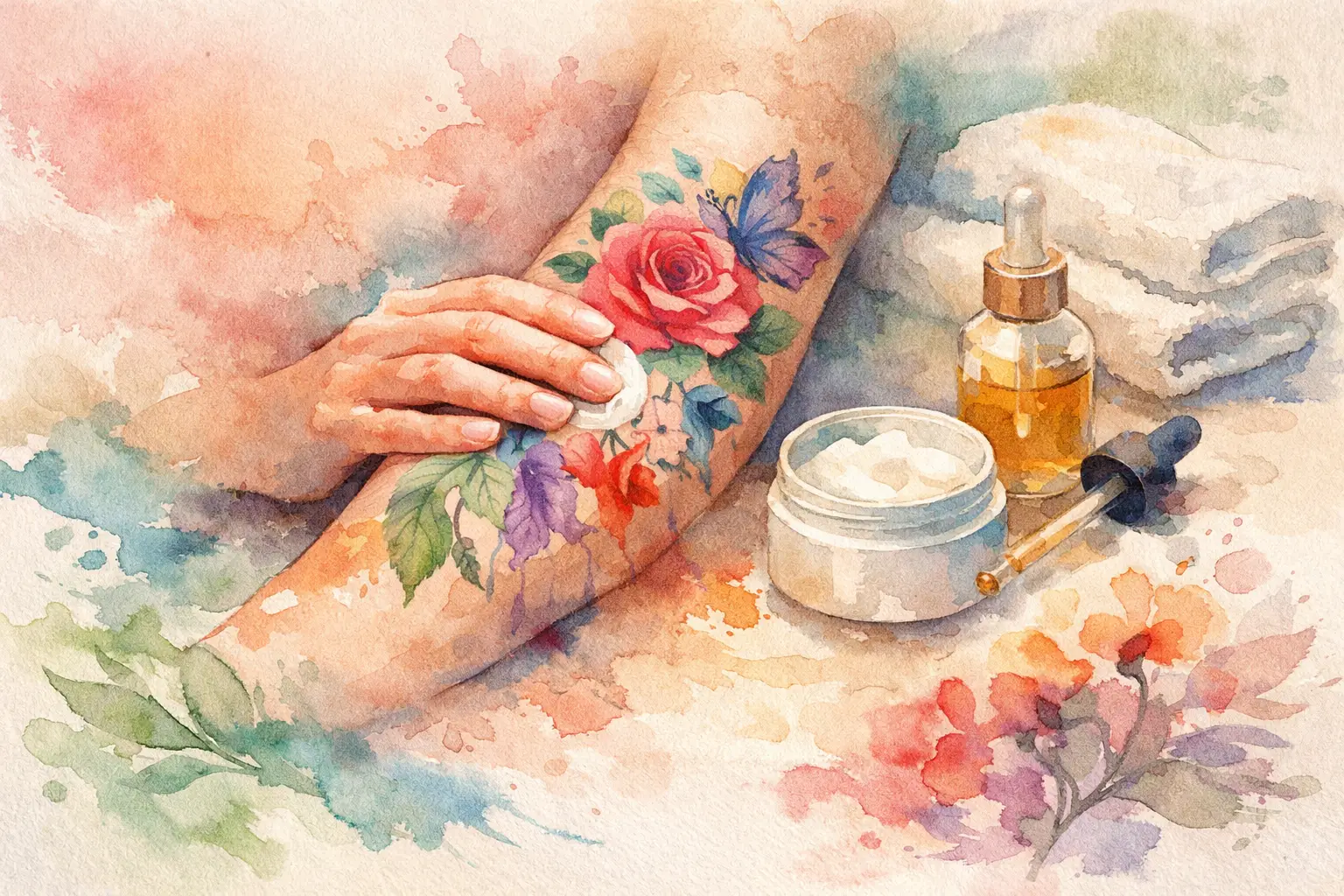Farb Tattoo Pflege richtig gemacht